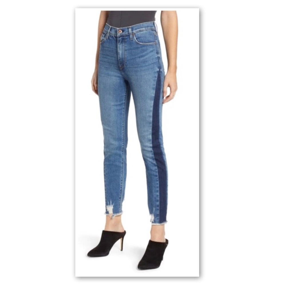Hudson Skinny Jeans Holly Shadow Stripe NWOT